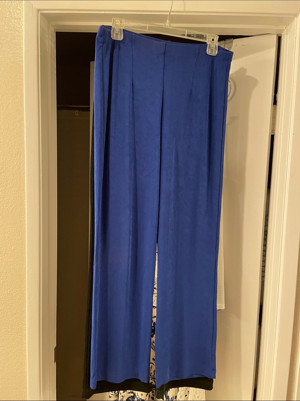 Chico's Travelers (Size 1/M/8) Blue Stretch Non-Wrinkle Pull-on Pants